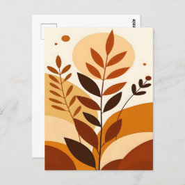 抽象芸術Bohoおよびモダンクリップアート印刷可能 ポストカード