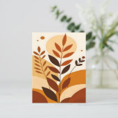 抽象芸術Bohoおよびモダンクリップアート印刷可能 ポストカード (スタンド正面)