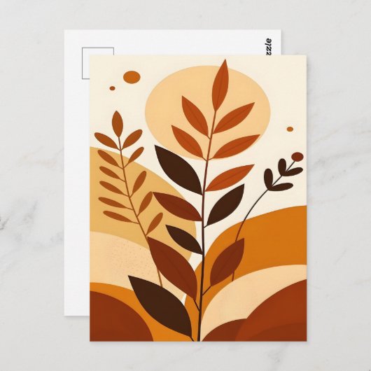 抽象芸術Bohoおよびモダンクリップアート印刷可能 ポストカード (正面/裏面)