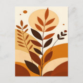 抽象芸術Bohoおよびモダンクリップアート印刷可能 ポストカード (正面)