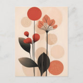 抽象芸術Bohoおよびモダンクリップアート印刷可能 ポストカード (正面)