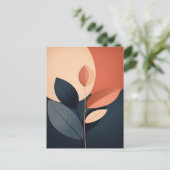 抽象芸術Bohoおよびモダンクリップアート印刷可能 ポストカード (スタンド正面)