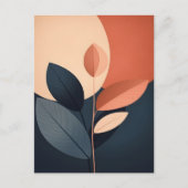 抽象芸術Bohoおよびモダンクリップアート印刷可能 ポストカード (正面)