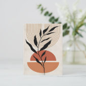 抽象芸術Bohoおよびモダンクリップアート印刷可能 ポストカード (スタンド正面)