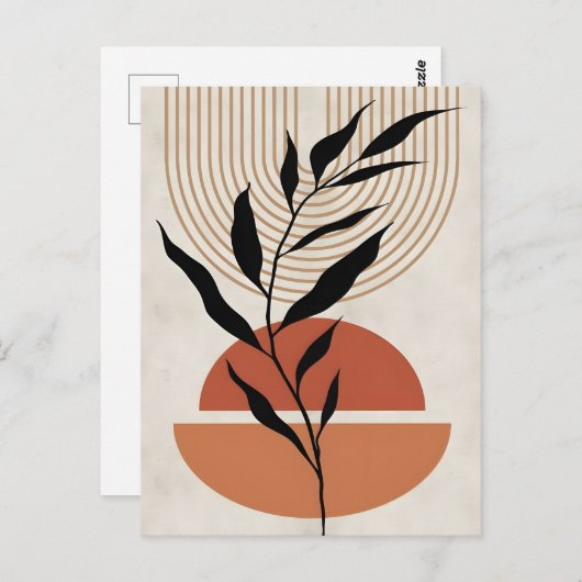 抽象芸術Bohoおよびモダンクリップアート印刷可能 ポストカード (正面/裏面)