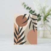 抽象芸術Bohoおよびモダンクリップアート印刷可能 ポストカード (スタンド正面)