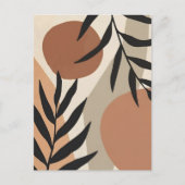 抽象芸術Bohoおよびモダンクリップアート印刷可能 ポストカード (正面)
