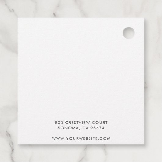 抽象芸術Bohoジュエリーデザイナープロダクト フェイバータグ (裏面)