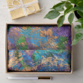 抽象芸術BohoGoldブルーパープルテクスチャエフェクトのティース 薄葉紙 (ギフト)