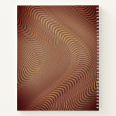 抽象芸術Brown Wavesノートブック ノートブック (裏面)