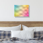抽象芸術CMYKアートワーク キャンバスプリント (インサイチュ (寝室))