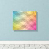 抽象芸術CMYKアートワーク キャンバスプリント (インサイチュ (ウッドフロア))