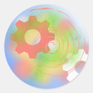 抽象芸術Cogデザイン ラウンドシール