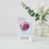 *~*抽象芸術Cosmo Stars Sky Water Color Universe 名刺 (スタンド正面)