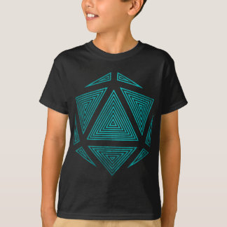 抽象芸術D20 Dungeon Crawler Dragon Master RPG DM Tシャツ