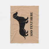 抽象芸術Dachshund、追加文字 フリースブランケット (正面)