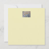 抽象芸術Daffodilsフラットグリーティングカード (裏面)