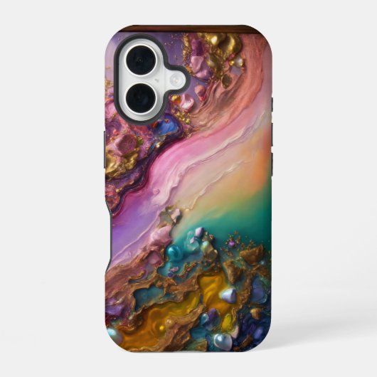 抽象芸術Dreamscape Phoneケース iPhone 16ケース (裏面)