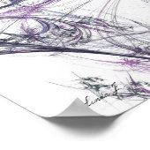 抽象芸術Fractal Spider Web on White Canvas Print ポスター (角)