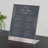 抽象芸術Glamバラ金ゴールド美しいサロンサービス一覧 台座サイン