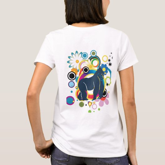 抽象芸術Gorilla Women's Basic Tシャツ (裏面)