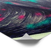 抽象芸術Greyhound Draw 鮮やか with Colorsカスタム ポスター (角)