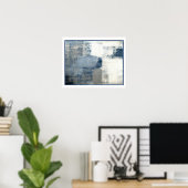 「抽象芸術in Denim」 16x20プリント ポスター (ホームオフィス)