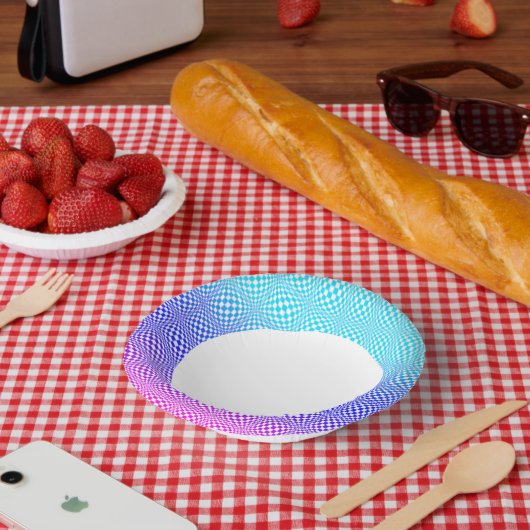 抽象芸術Lブルーピンクn紫 ペーパーボウル (ピクニック)