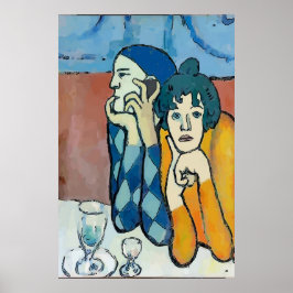 抽象芸術Man on Cell Phone、編集文字 ポスター