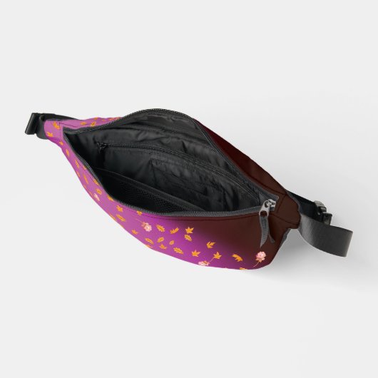 抽象芸術moonlight紅葉バラ ファニーパック (見開き)