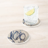 抽象芸術O – 青と灰色 コースター (側面)