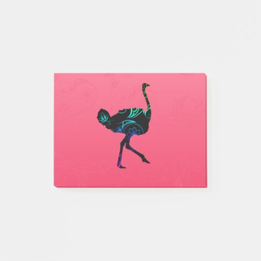 抽象芸術Ostrich Post-it®に関する注意事項 ポストイット (正面)