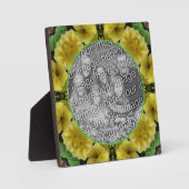 抽象芸術Primrose花あなたの写真を追加 フォトプラーク (正面)