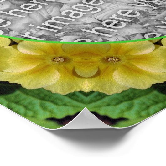 抽象芸術Primrose花自分の写真を作成 ポスター (角)