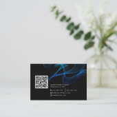 抽象芸術QRコードネットワークソーシャルメディアモダンBu 名刺 (スタンド正面)