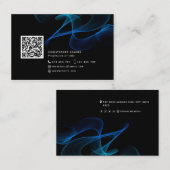 抽象芸術QRコードネットワークソーシャルメディアモダンBu 名刺 (正面/裏面)