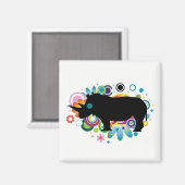 抽象芸術Rhino磁石 マグネット (正面/裏面)