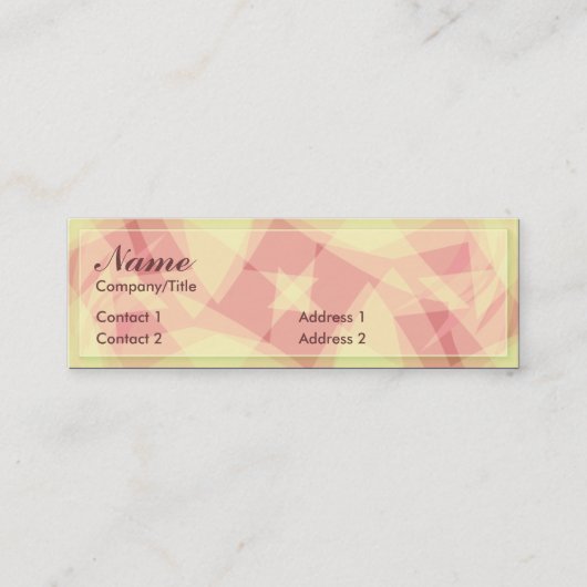 抽象芸術ROSAプロファイルカード スキニー名刺 (正面)