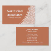 抽象芸術Scribbles名刺、オレンジ 名刺 (正面/裏面)