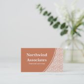 抽象芸術Scribbles名刺、オレンジ 名刺 (スタンド正面)