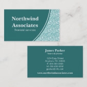 抽象芸術Scribbles名刺，ティール（緑がかった色） 名刺 (正面/裏面)