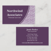 抽象芸術Scribbles名刺（紫） 名刺 (正面/裏面)