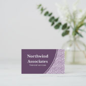 抽象芸術Scribbles名刺（紫） 名刺 (スタンド正面)