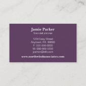 抽象芸術Scribbles名刺（紫） 名刺 (裏面)