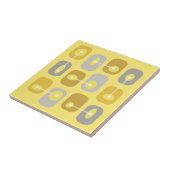 抽象芸術Squishyキューブイエローグレー タイル (側面)