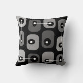 抽象芸術Squishyキューブブラックシルバー クッション (裏面)