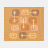 抽象芸術Squishyキューブ燃えたオレンジ フリースブランケット (正面(横))