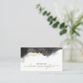 抽象芸術Stormy Black Waterカラー 名刺 (スタンド正面)