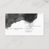 抽象芸術Stormy Black Waterカラー 名刺 (裏面)