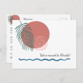 抽象芸術SunとPalm Fondの新しいアドレス 案内ポストカード (正面/裏面)